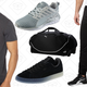 Essential V-Neck T-Shirt, $12 | Flare Metal Men’s Running Shoes, $44 | Rolling Duffel Bag, $36 | Suede Classic V2 Fade Future Men’s Sneakers, $36 | Flicker Men’s Training Pants, $28